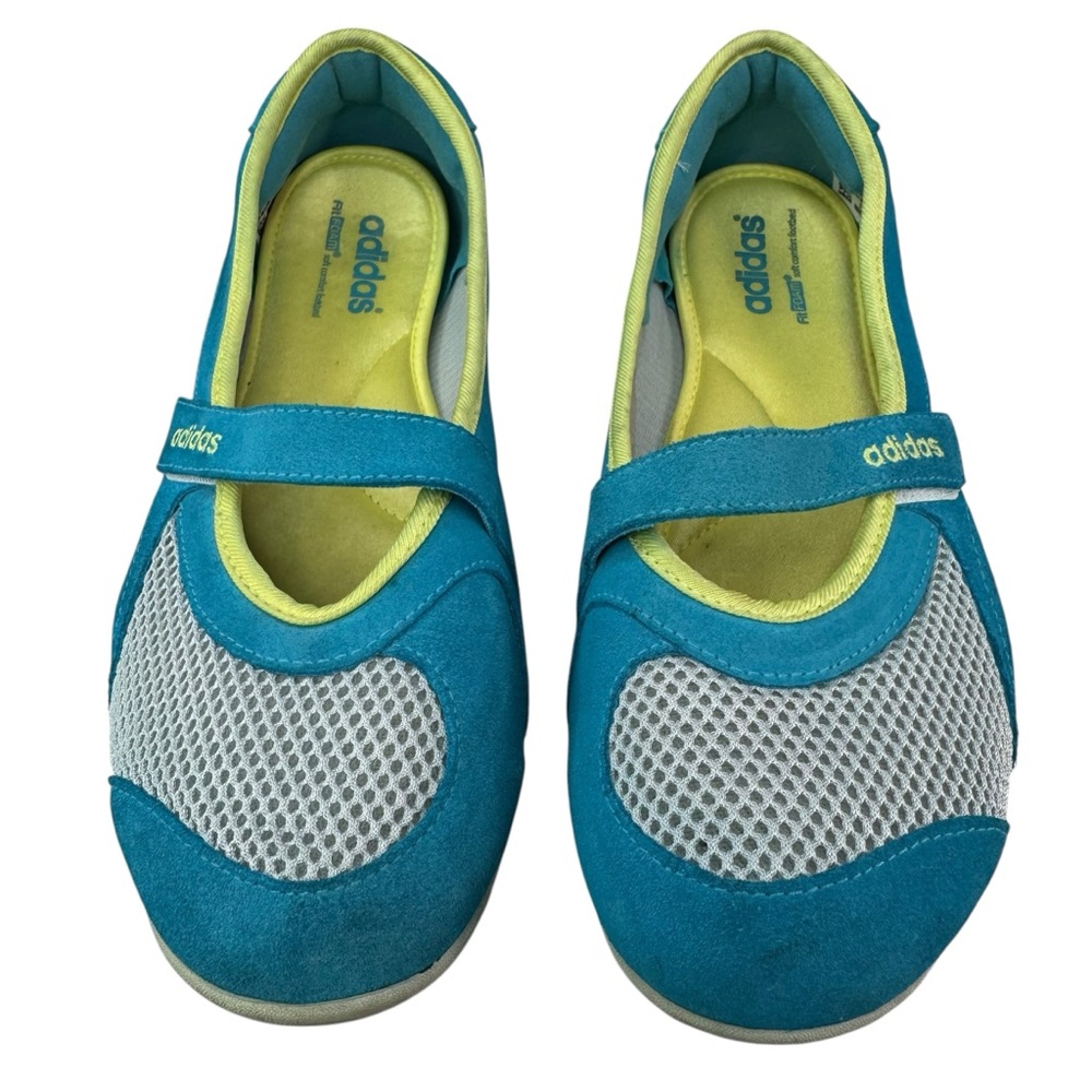 Y2K Adidas Rare Yellow and Blue Sporty Flats 8.5 - Picture 2 of 7